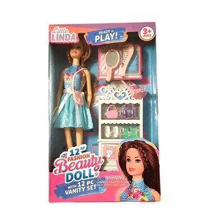 Litte Linda 12" Fashion Doll with Vanity Set